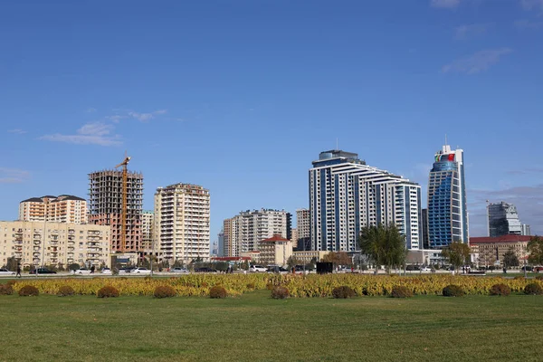 Bakou Azerbaïdjan 2020 Année Bâtiments Modernes Côté Boulevard White City — Photo