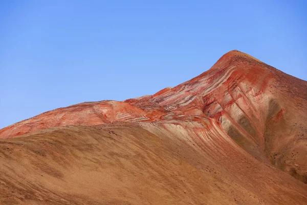 Belles Montagnes Rayures Rouges Région Khizi Azerbaïdjan — Photo