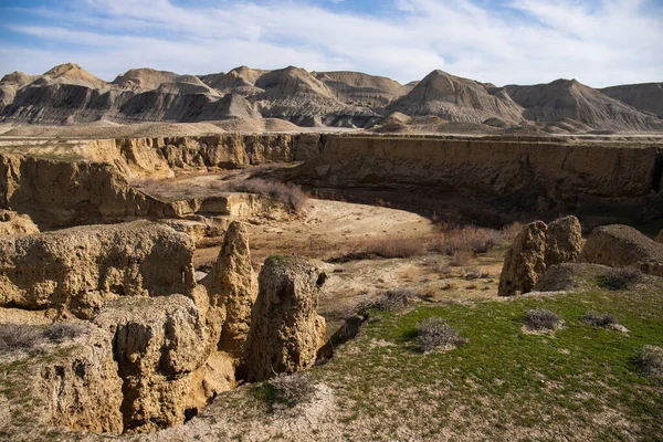 桑贾里镇附近的一个美丽的峡谷 阿塞拜疆 — 图库照片