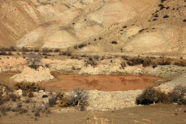 Depósito Rojo Montañas Rayas Rojas Región Khizi Azerbaiyán — Foto de Stock