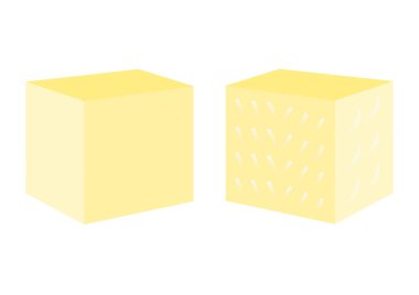 Küp şeklinde bir pouf. Isometric tarzı. Düz stil. İzole vektör çizimi. Moda illüstrasyonu. Çağdaş ev dekorasyonu. Oturma odası, fotoğraf stüdyosu. Modellik. Beyaz arkaplan.