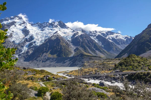 Sendero Espectacular Parque Nacional Mount Cook Sendero Hooker Valley Track —  Fotos de Stock