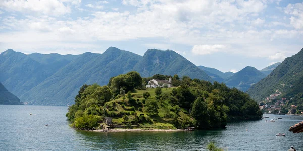 Isola Comacina Ossuccio Lake Como — стокове фото