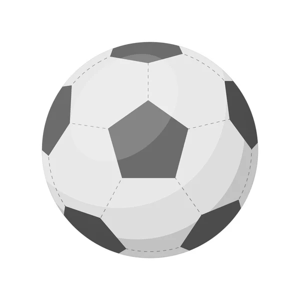 Bright Black White Ball Playing Football Classic Soccer Ball Black — Stock Vector