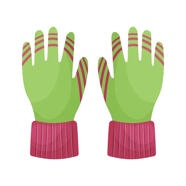 Ljusa Varma Flerfärgade Handskar Handskar För Att Skydda Händerna Kallt — Stock vektor