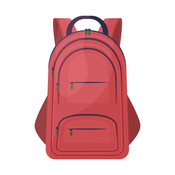 Hiking Backpack Convenient School Bag Bag Traveling Walking Nature Vector — Stock Vector