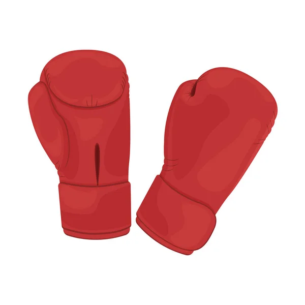 Спортивные Перчатки Бокса Боксерские Перчатки Красные Спортивное Снаряжение Боевых Искусств — стоковый вектор