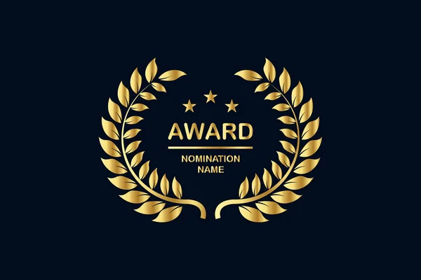 Ödül logosu. İzole edilmiş zarif soyut altın. Birinci ve ikinci sıra sembolü. Çerçevelenmiş şablonu kutluyoruz. Geleneksel dekoratif vitray selamımı kutluyoruz..