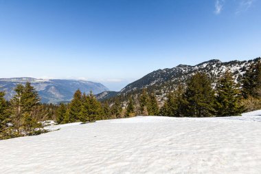 Moucherotte zirvesi ve radar anteni, Vercors massif (Isere, Fransa)