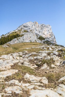 Lans-en-Vercors 'taki Pic Saint-Michel Manzarası, Vercors Massif (Isere, Fransa)