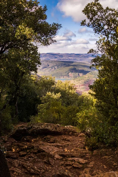 Vista Lac Salagou Desde Mont Liausson Occitanie Francia — Foto de Stock