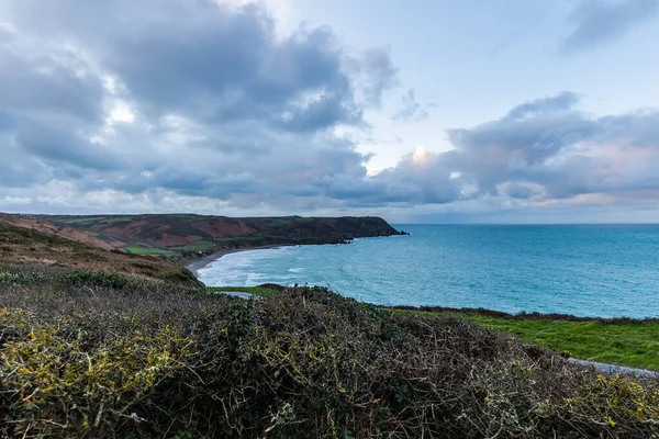 Paesaggio All Alba Sul Nez Jobourg Dalle Scogliere Margini Della — Foto Stock