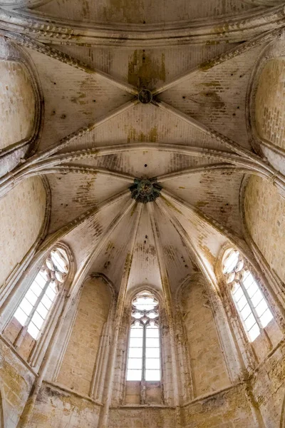 Vista Los Cruces Acanalados Sobre Corazón Abadía Valmagne Occitanie Francia —  Fotos de Stock