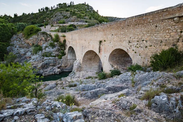 Άποψη Του Pont Diable Από Ύψη Των Φαραγγιών Hrault Occitanie — Φωτογραφία Αρχείου