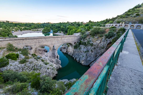 Vista Pont Diable Das Alturas Dos Desfiladeiros Hrault Occitanie França — Fotografia de Stock