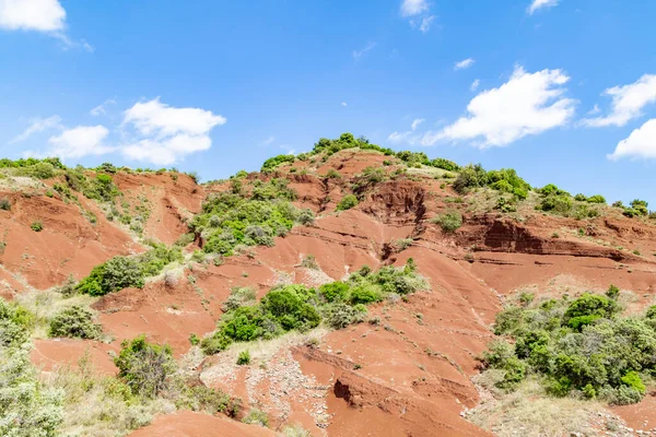 Paysage Roches Rouges Lac Salagou Occitanie France — Photo