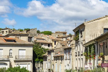 Sauve (Occitanie, Fransa) ortaçağ köyünün manzarası)