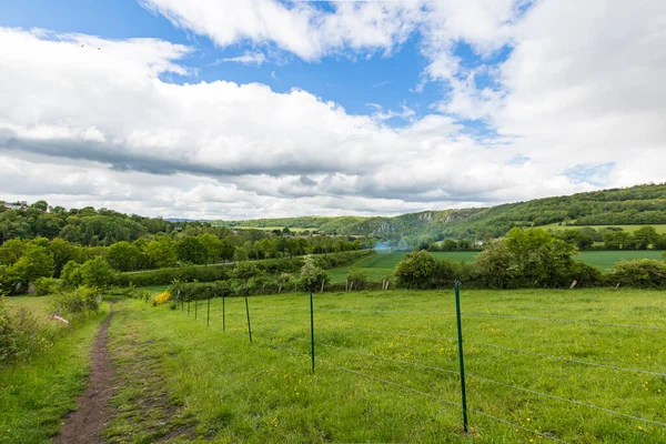 Paysage Suisse Normande Long Orne Clcy Sous Ciel Couvert Normandie — Photo