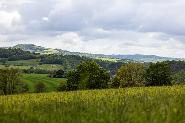 Paysage Suisse Normande Long Orne Clcy Sous Ciel Couvert Normandie — Photo