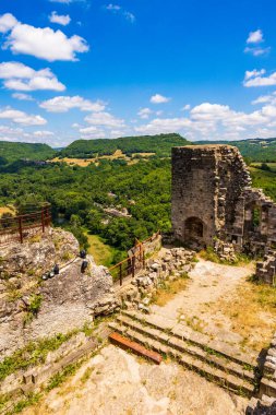Ruins of the Fortified Castle of Penne Overlooking the Aveyron Gorges