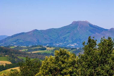 Summit of La Rhune Seen from the Village of Ainhoa