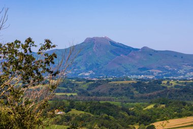 Summit of La Rhune Seen from the Village of Ainhoa