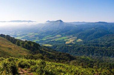 Panorama of the La Rhune Mountain Range and a Sea of Clouds
