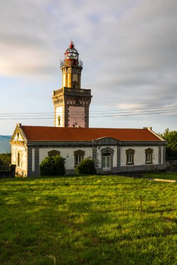 Cape Higuer Deniz Feneri Bidasoa Nehri 'nin Ağzı İşaretli
