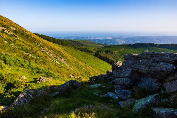 Bay of Saint-Jean-de-Luz Seen from the La Rhune Massif in Sare