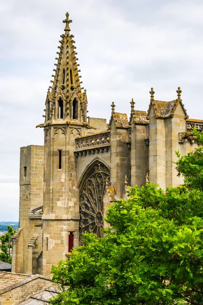 Saint-Nazaire Bazilikası Carcassonne Sitesi 'nin İçi Surlardan Bakıldı