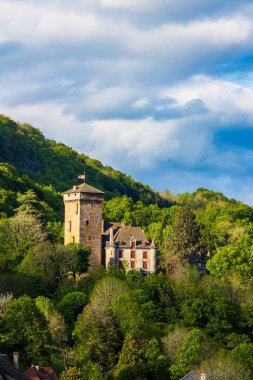 Pesteils Şatosu Polminhac köyüne ve Cantal 'daki Cere vadisine bakıyor.