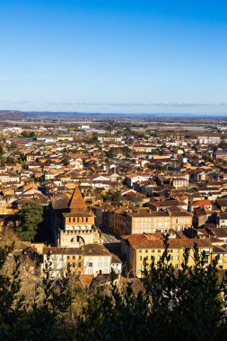 Moissac Panoraması şehrin tepelerindeki süvarilerden
