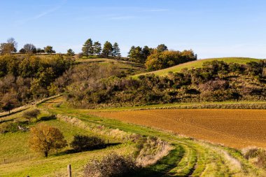 Tarımsal Revel ovası Saint-Felix-Lauragais 'den görüldü.