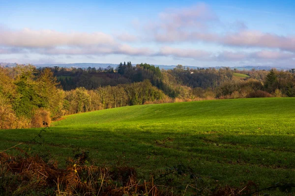 Le Beny-Bocage 'den Normandiya Bocage ve Souleuvre Vadisi' nin kış manzarası