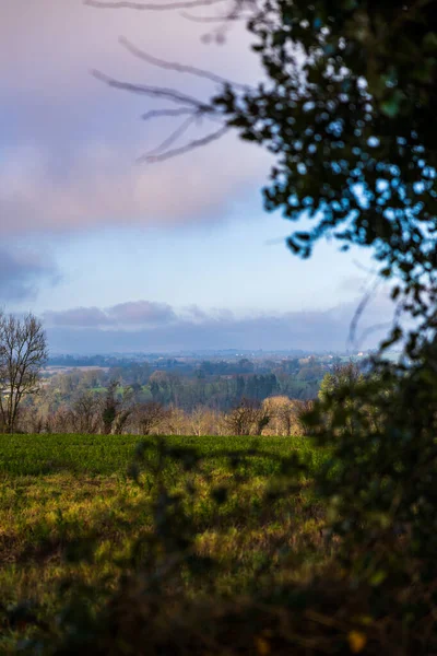 Le Beny-Bocage 'den Normandiya Bocage ve Souleuvre Vadisi' nin kış manzarası