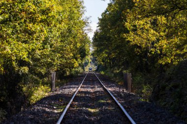 Former railway line connecting Tournemire to Le Vigan converted into a rail bike trail in the Larzac