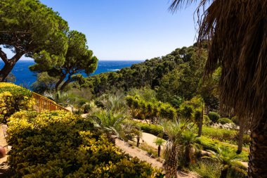 Akdeniz manzaralı Kaptan Roig Botanik Bahçesi