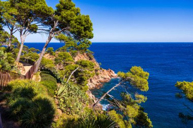 Akdeniz manzaralı Kaptan Roig Botanik Bahçesi