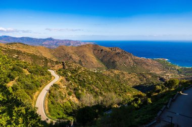 Sant Pere de Rodes Manastırı 'ndan Akdeniz Panoraması (Costa Brava)