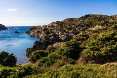 Cap de Creus 'un Costa Brava, İspanya' daki Kadavra yakınlarındaki manzarası
