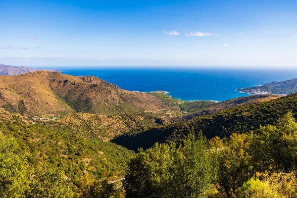 Sant Pere de Rodes Manastırı 'ndan Akdeniz Panoraması (Costa Brava)