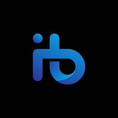 ib initial letter monogram logo template