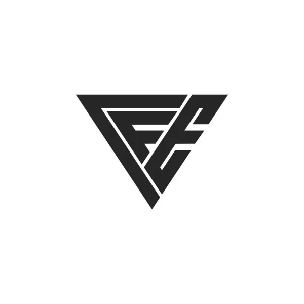 Cfe Triangle Initial Letters Monogram Vector Logo Template —  Vetores de Stock