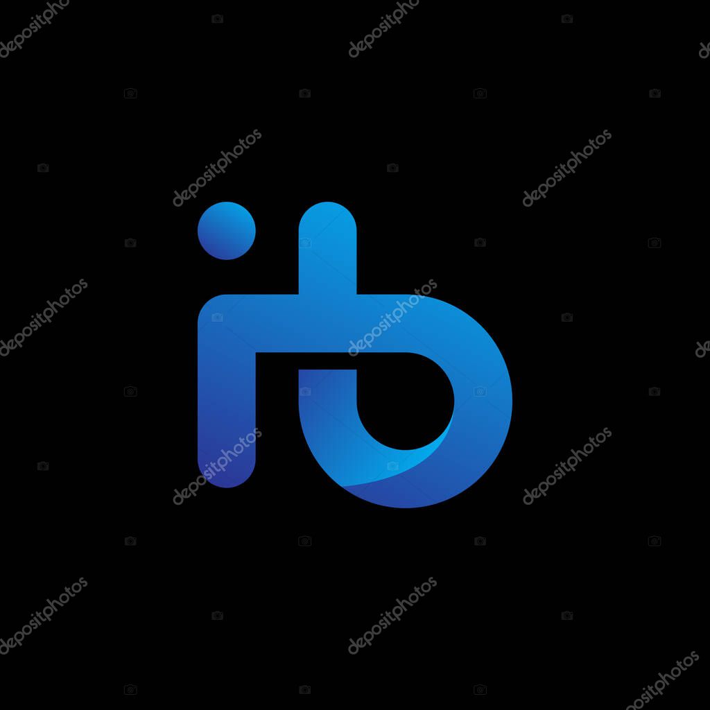 Ib initial letter monogram logo template