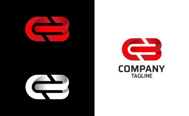 Monogram logo template with CB initial letters