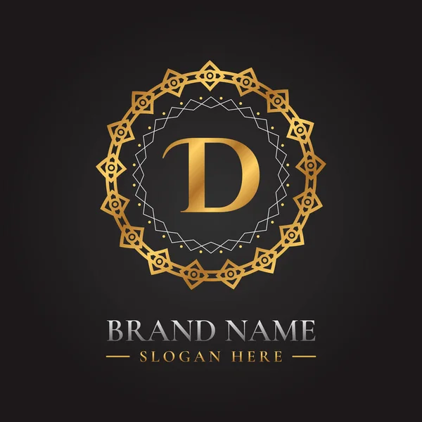 Letter Golden Vector Logo Template Luxury Style Concept — ストックベクタ