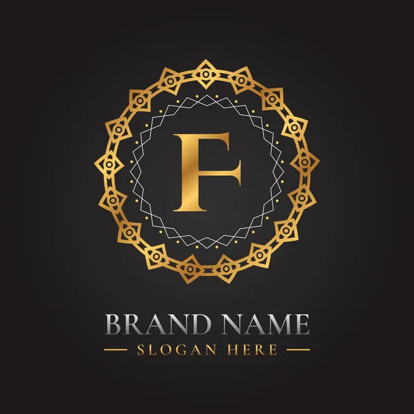 Letter Golden Vector Logo Template Luxury Style Concept — ストックベクタ