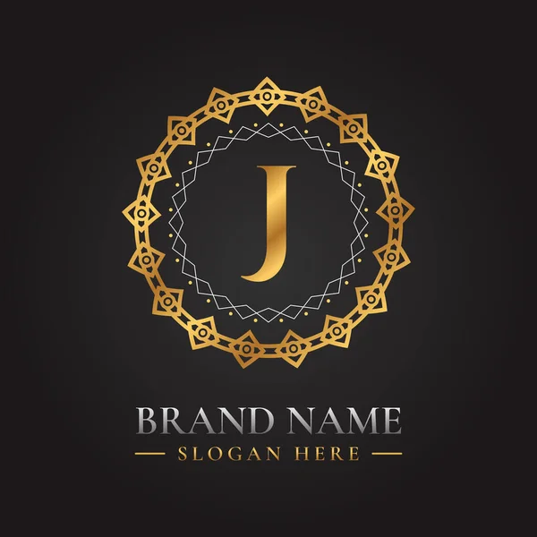 Letter Golden Vector Logo Template Luxury Style Concept — ストックベクタ