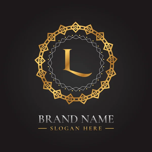 Letter Golden Vector Logo Template Luxury Style Concept —  Vetores de Stock