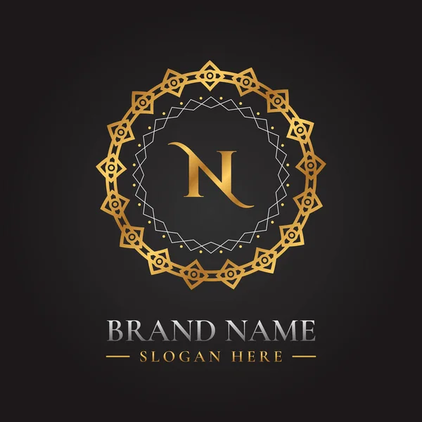 Letter Golden Vector Logo Template Luxury Style Concept — ストックベクタ